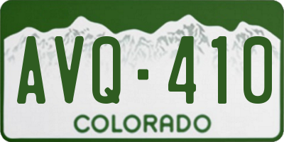 CO license plate AVQ410
