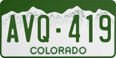 CO license plate AVQ419