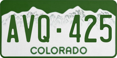 CO license plate AVQ425