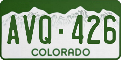 CO license plate AVQ426