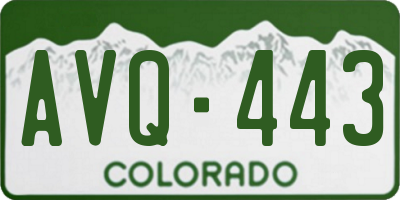 CO license plate AVQ443