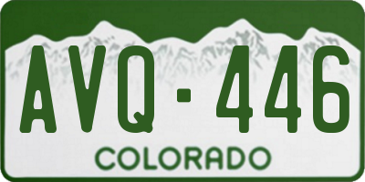 CO license plate AVQ446