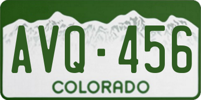 CO license plate AVQ456