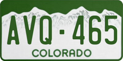 CO license plate AVQ465