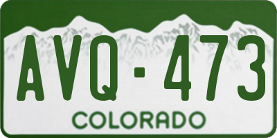 CO license plate AVQ473