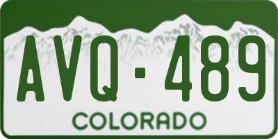 CO license plate AVQ489
