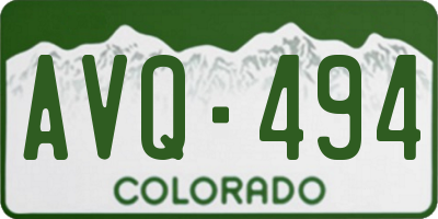 CO license plate AVQ494