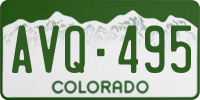 CO license plate AVQ495