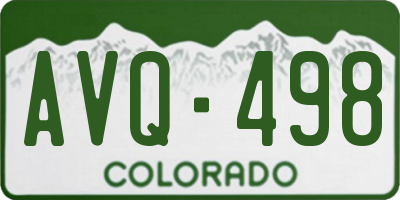 CO license plate AVQ498