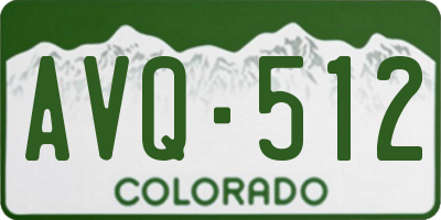 CO license plate AVQ512