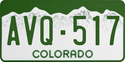 CO license plate AVQ517