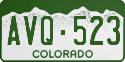 CO license plate AVQ523