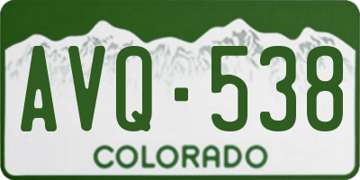 CO license plate AVQ538