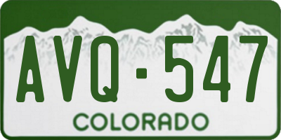 CO license plate AVQ547