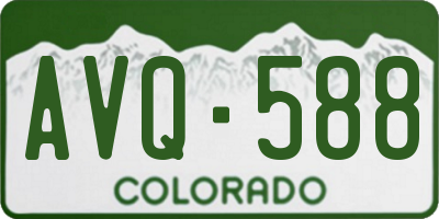 CO license plate AVQ588