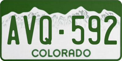 CO license plate AVQ592