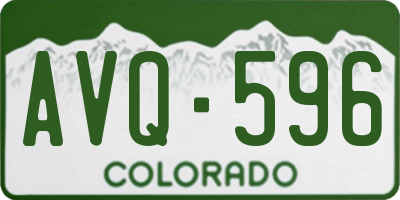 CO license plate AVQ596