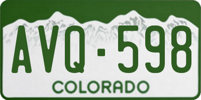 CO license plate AVQ598