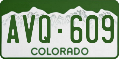 CO license plate AVQ609