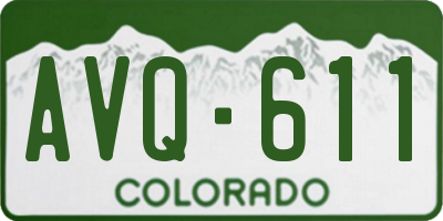 CO license plate AVQ611