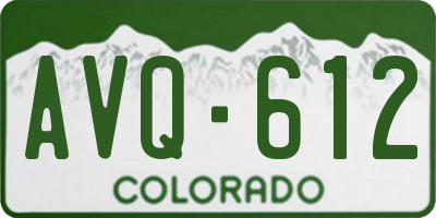 CO license plate AVQ612