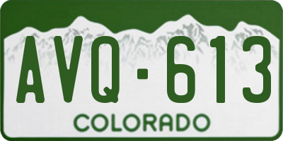 CO license plate AVQ613