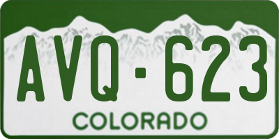 CO license plate AVQ623