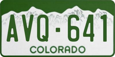 CO license plate AVQ641