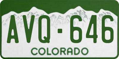 CO license plate AVQ646