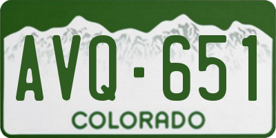 CO license plate AVQ651