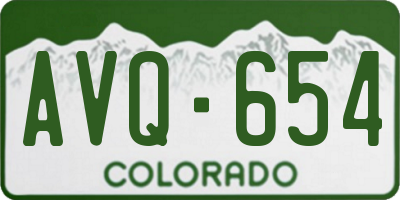 CO license plate AVQ654