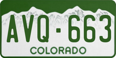 CO license plate AVQ663