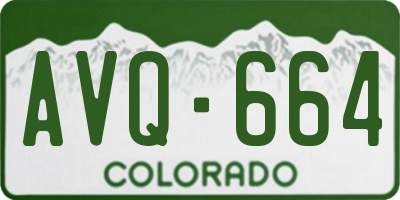 CO license plate AVQ664