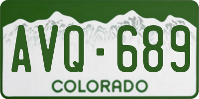 CO license plate AVQ689