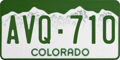 CO license plate AVQ710