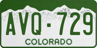 CO license plate AVQ729