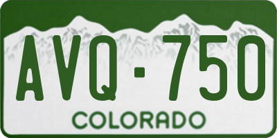 CO license plate AVQ750