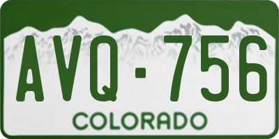 CO license plate AVQ756