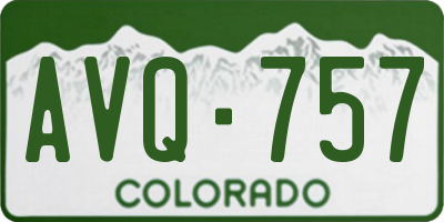 CO license plate AVQ757