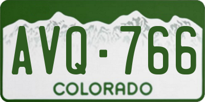 CO license plate AVQ766