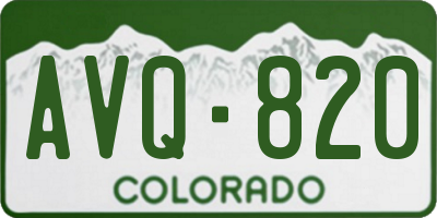 CO license plate AVQ820