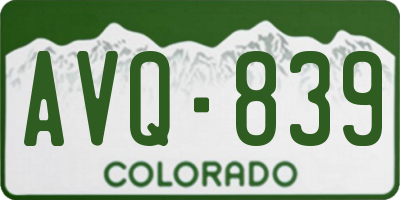 CO license plate AVQ839