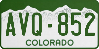 CO license plate AVQ852