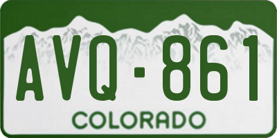 CO license plate AVQ861