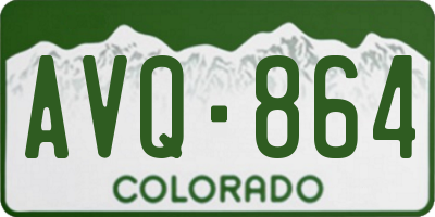 CO license plate AVQ864