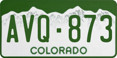 CO license plate AVQ873