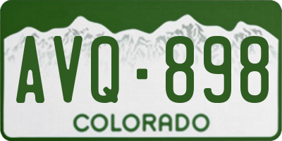 CO license plate AVQ898
