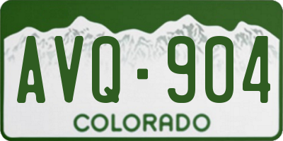 CO license plate AVQ904