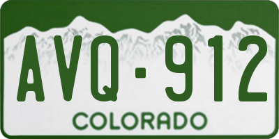 CO license plate AVQ912