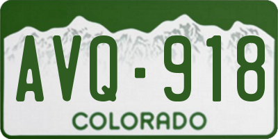 CO license plate AVQ918